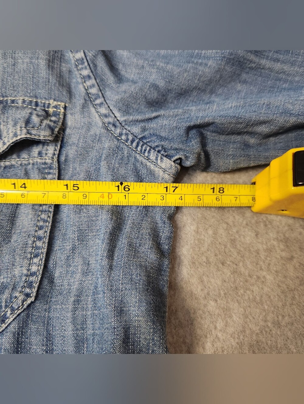 American Eagle Womens Light Blue Denim Button-Up Shirt Size XS - Picture 10 of 12